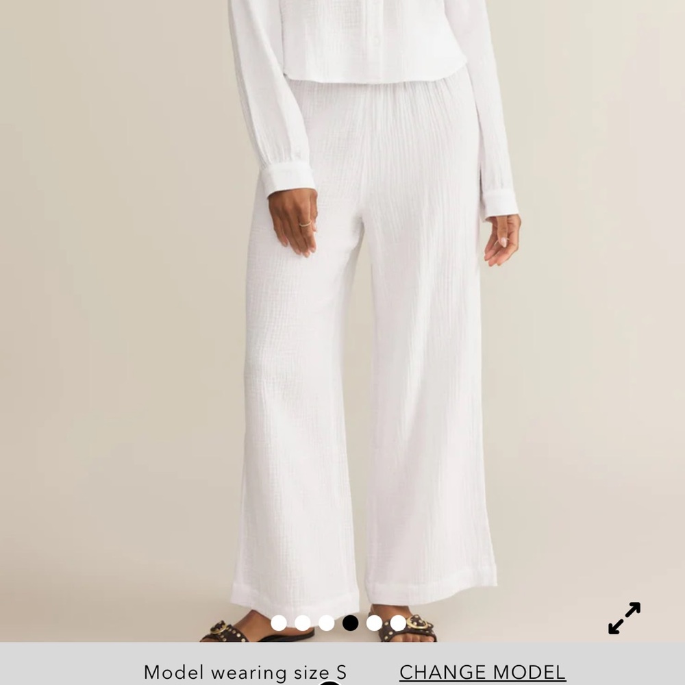 Z SUPPLY Cassidy Full Length Gauze Pant White